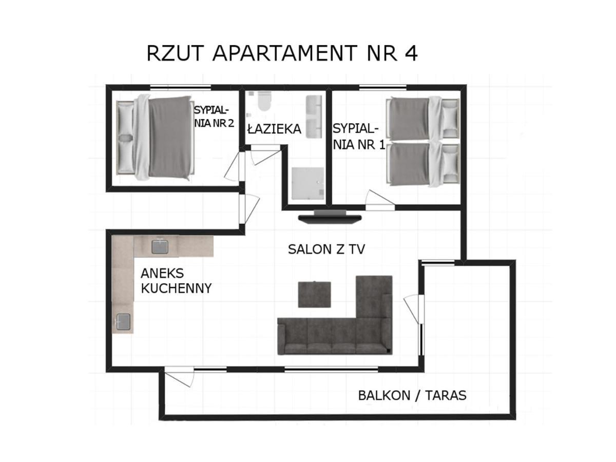 Apartament Nr 4 U Miska Z Dwoma Sypialniami Zakopane Eksteriør bilde